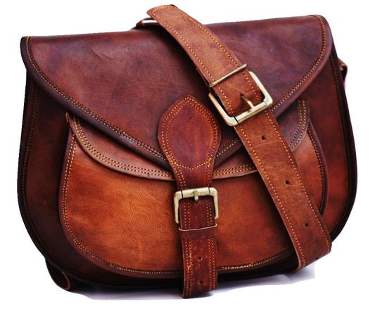 Satchel And Fable Handmade Vintage Crossbody Leather Bags for Women Shoulder Handbag