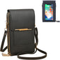 Phone Purse Crossbody Bags for Women, Small Touch Screen Travel Wallet, Anti Theft Leather Messenger Bag