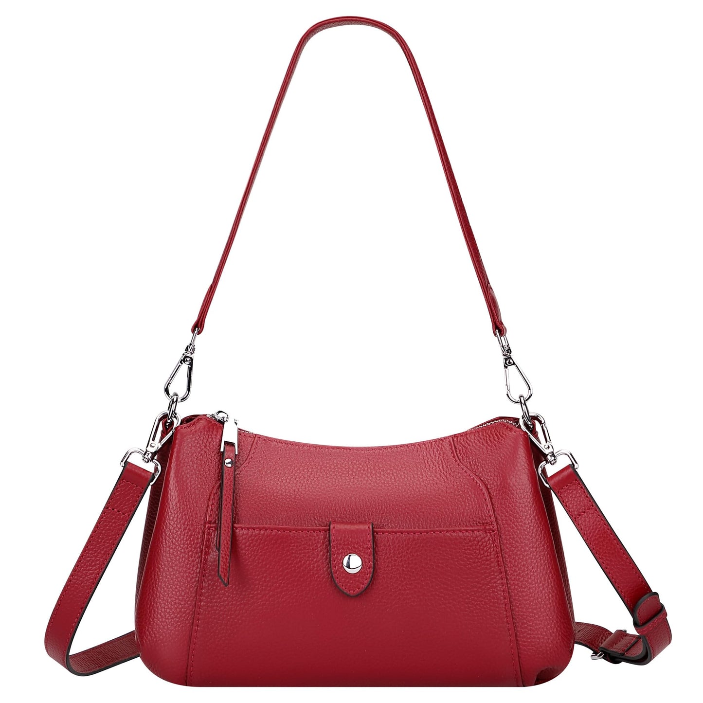 Over Earth Genuine Leather Small Hobo Crossbody Bags for Women Shoulder Purses and Handbags
