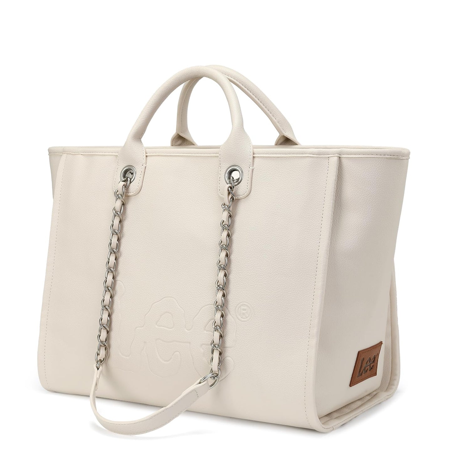 Lee Large Shoulder Tote Bag for Women Vegan Leather Top-Handle Bag