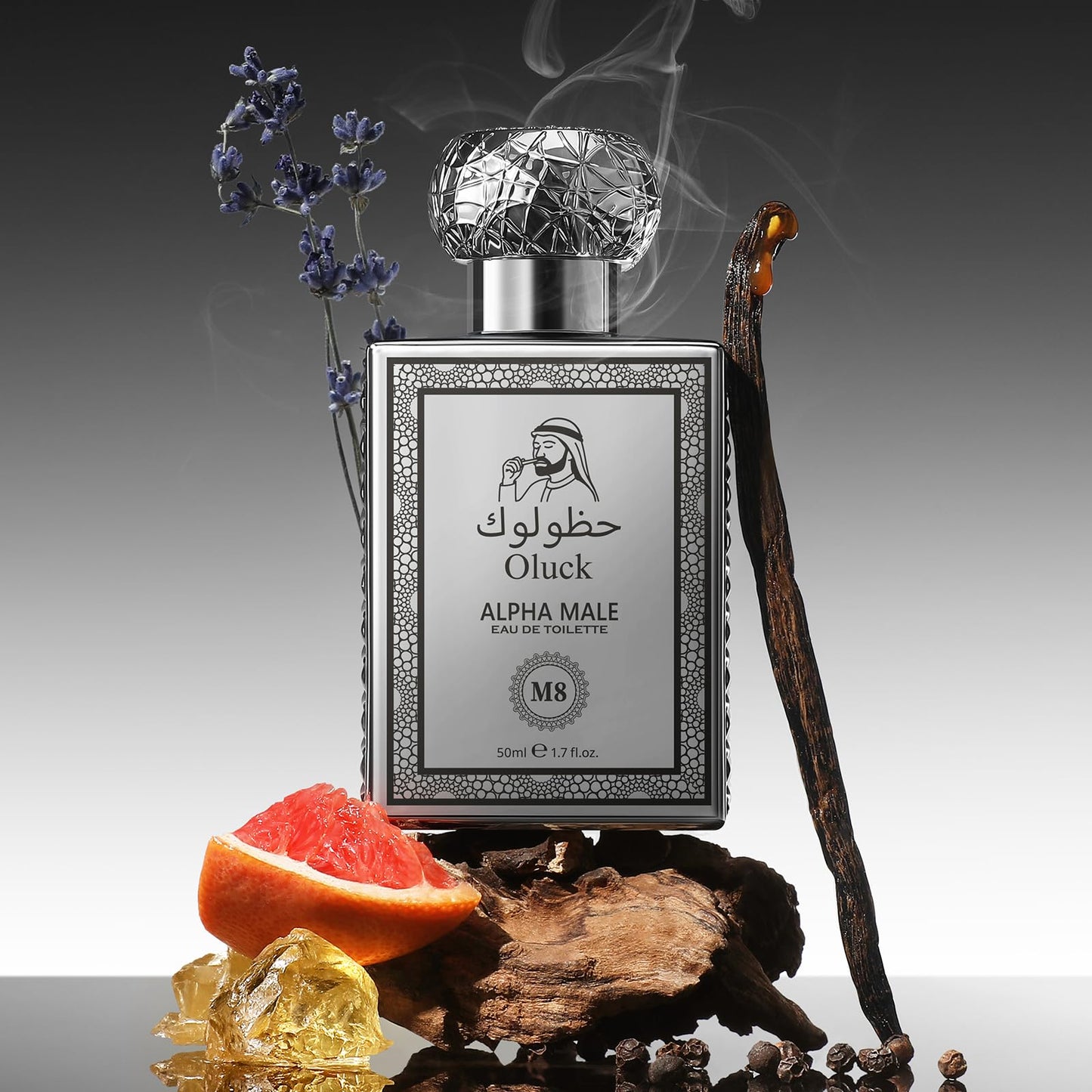 Oluck Gulf Night Perfume M7 Cologne for Women & Men, Lemon Pineapple Nutmeg Cedarwood Vanilla Notes, Middle Eastern Fragrance