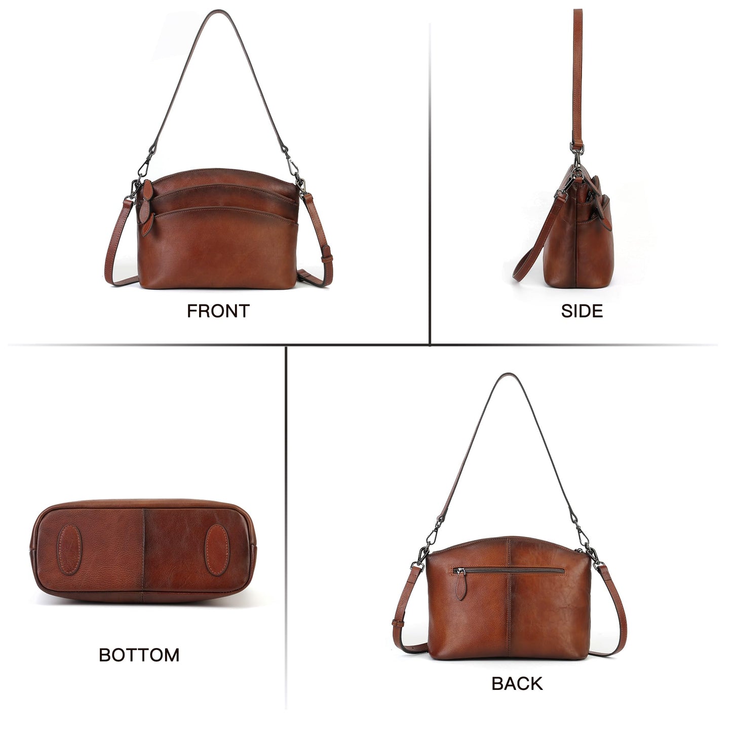 Genuine Leather Purses for Women Vintage Crossbody Bags for Women Hand Bags Women's Shoulder Handbags | Genuine Leather