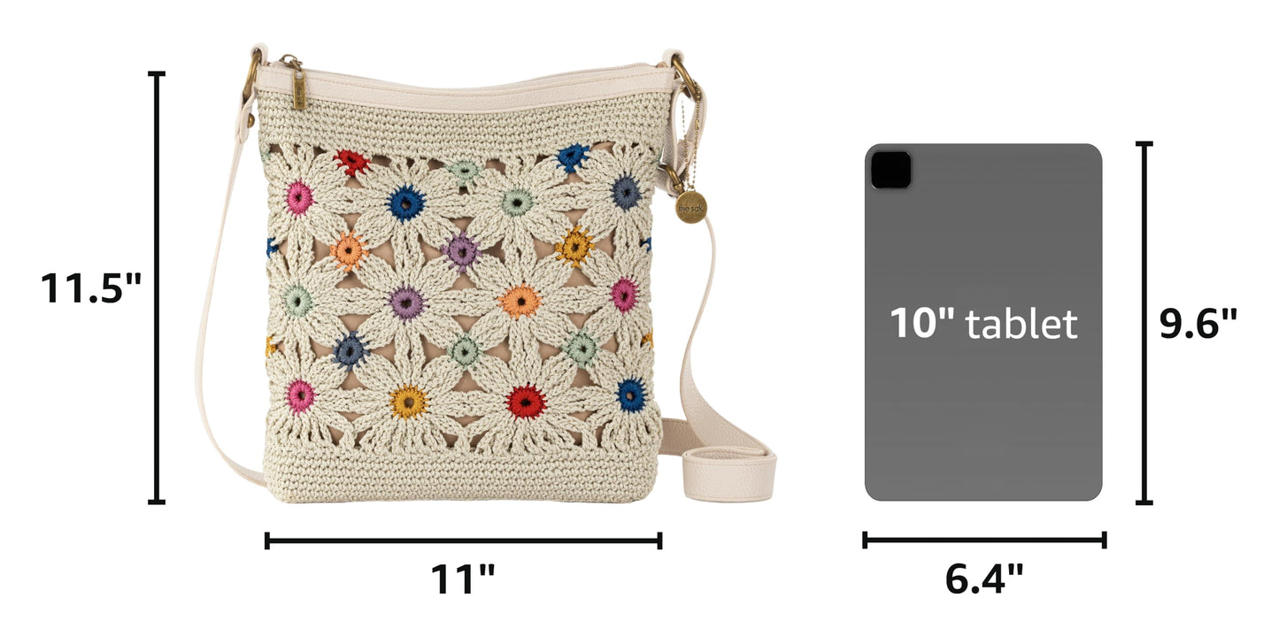 The Sak Lucia Crossbody Bag in Crochet, Convertible Purse with Adjustable Shoulder Strap