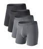 DAVID ARCHY Men's Underwear Modal Boxer Briefs Trunks Multi-Pack | Dual Pouch with Fly, Ultra Soft Second Skin Feel, Breathable Stretch Spandex, Anti Chafing, Daily Lounging Work Travel