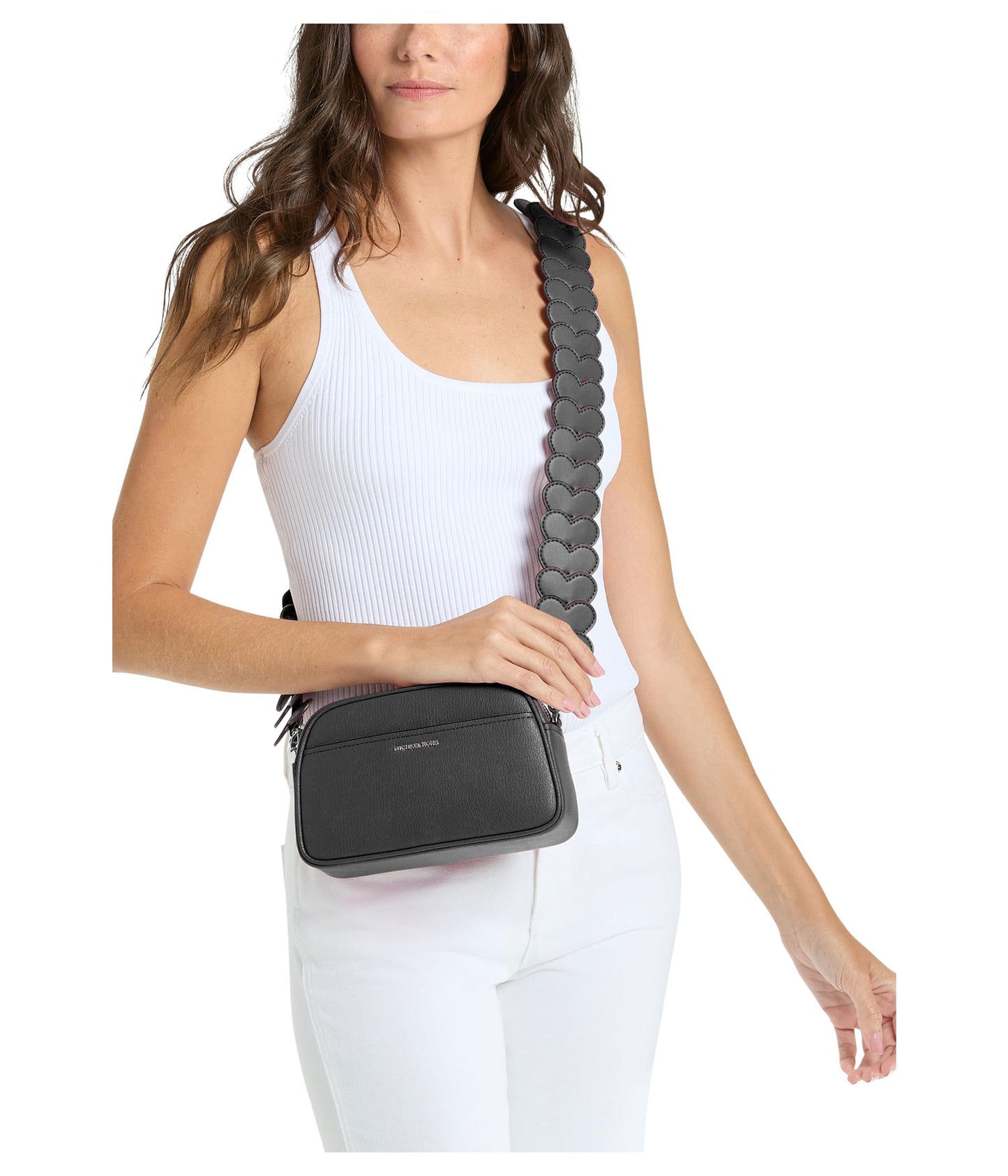 Michael Kors Women's Jet Set Small Camera Crossbody Bag Heart