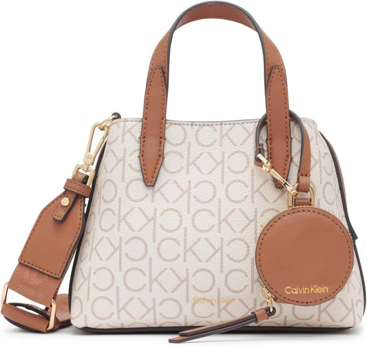 Calvin Klein Women's Millie 2 in 1 Triple Compartment Mini Satchel Crossbody