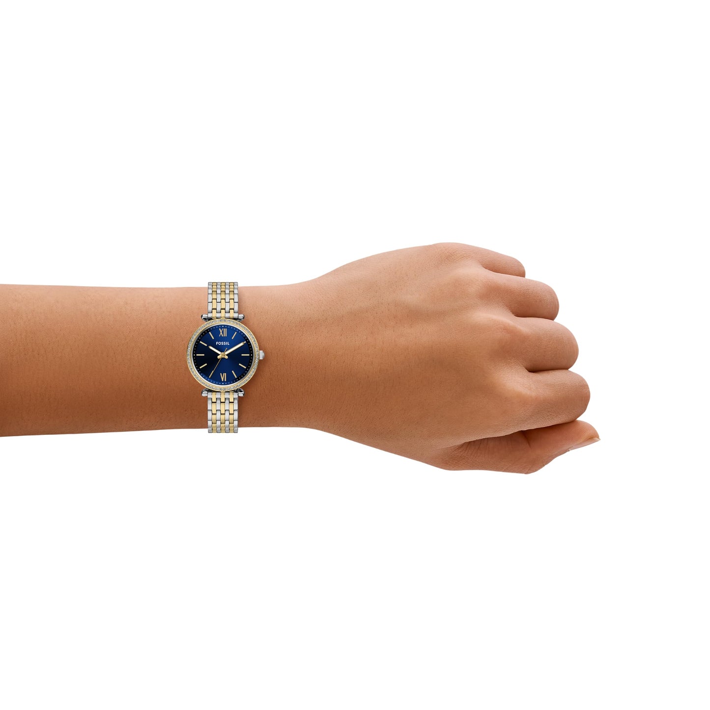 Fossil Women's Watch and Bracelet Set, Carlie Three-Hand Stainless Steel Watch for Women and Bracelet Set