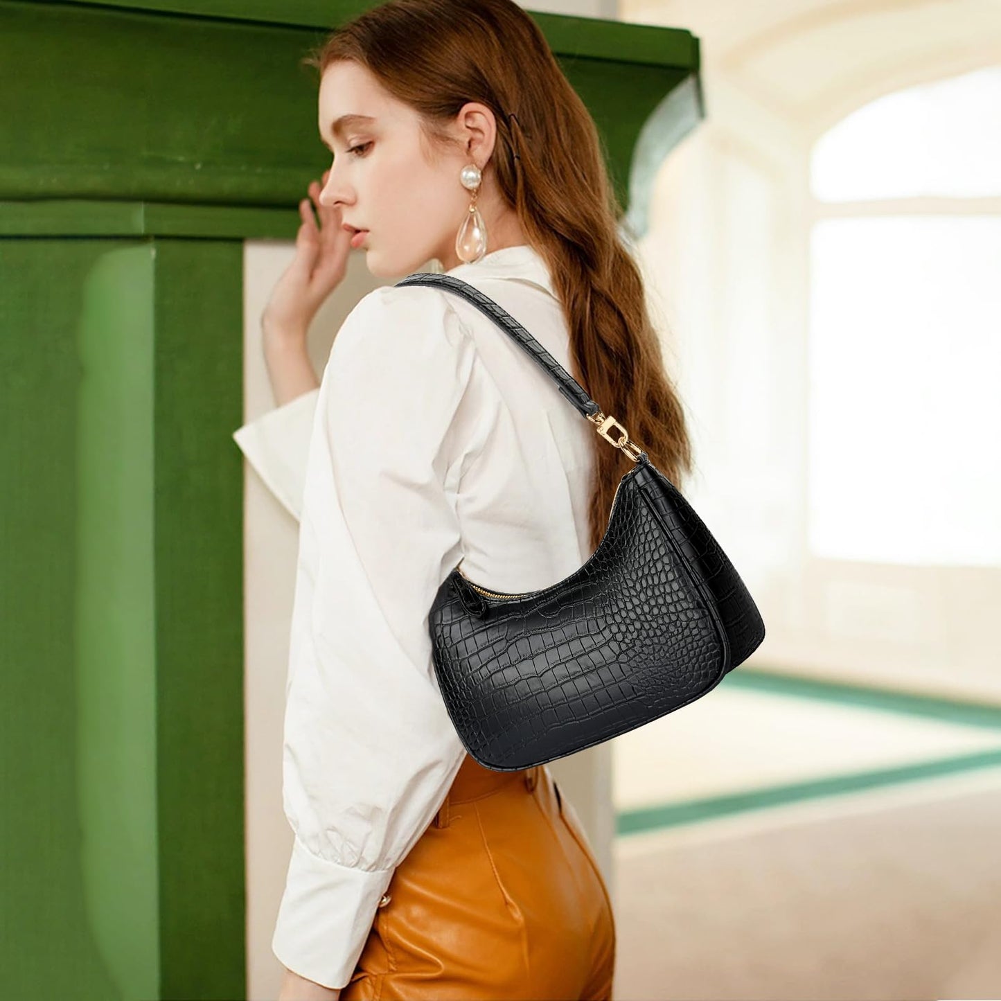 KKXIU Shoulder Bag for Women Cute Hobo Purses and Handbags Retro Clutch Underarm Purse | Cute
