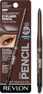 Revlon ColorStay Pencil Waterproof Eyeliner, Smudge-Proof, Eye Makeup with Built-In Sharpener, Long-Lasting, Matte Finish, 201 Black, 2 pack