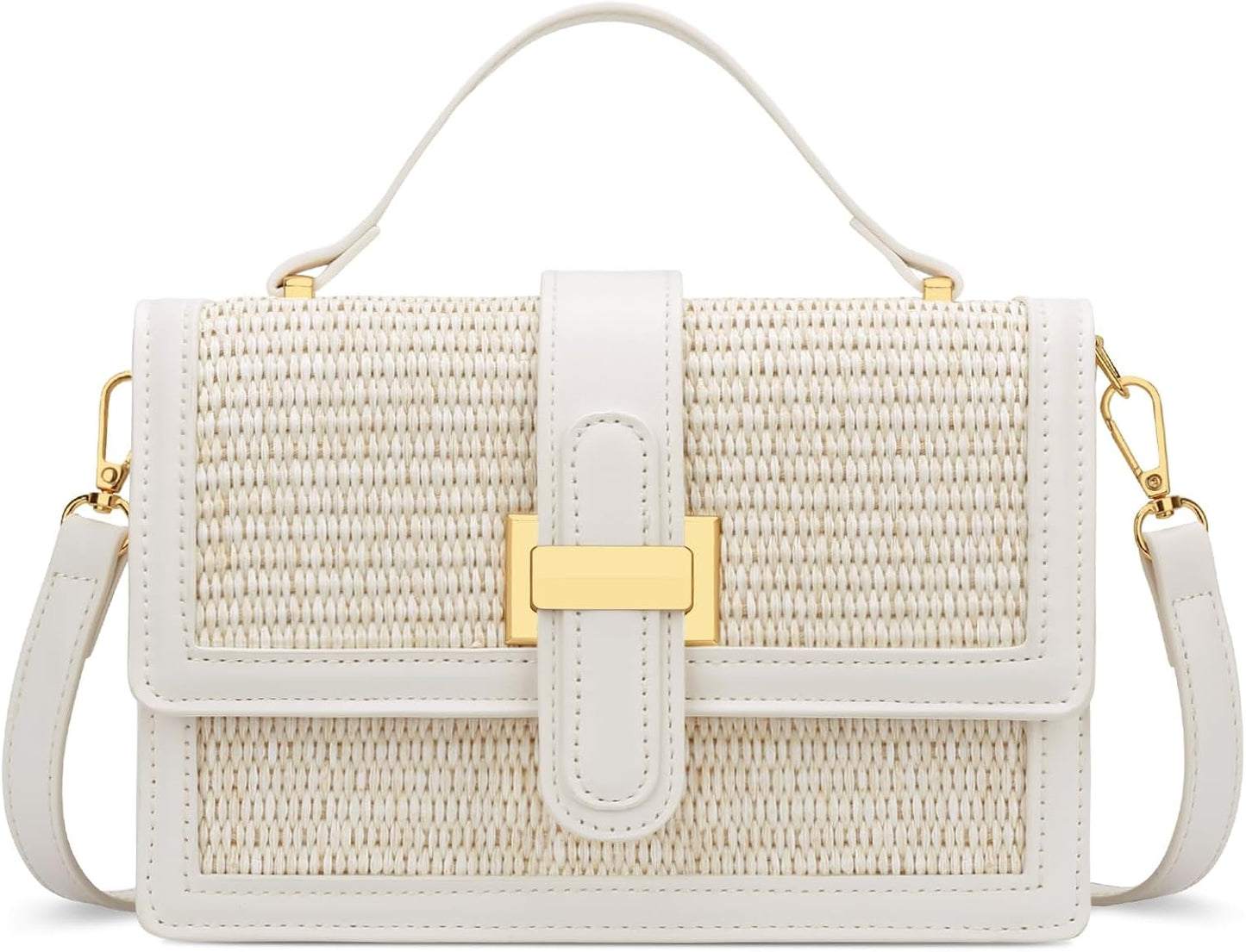 KKXIU Crossbody Bags for Women - Top Handle Purses for Lady, Leather Handbags Shoulder Clutch with Adjustable Shoulder Strap