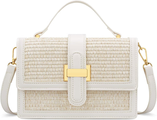KKXIU Crossbody Bags for Women - Top Handle Purses for Lady, Leather Handbags Shoulder Clutch with Adjustable Shoulder Strap