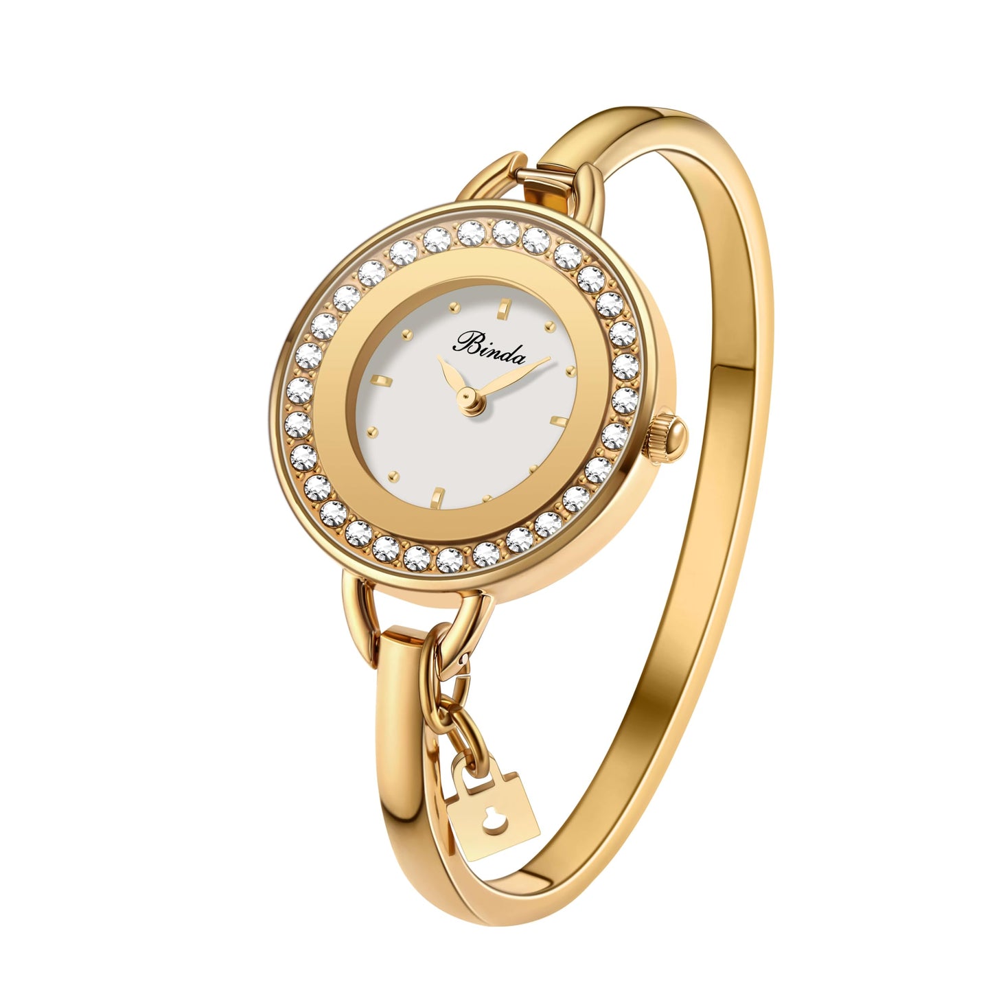 Binda Women's Quartz Watch – Stainless Steel Bracelet, Round Elegant Dial, Suitable for Daily and Formal Wear, Gift Box Included