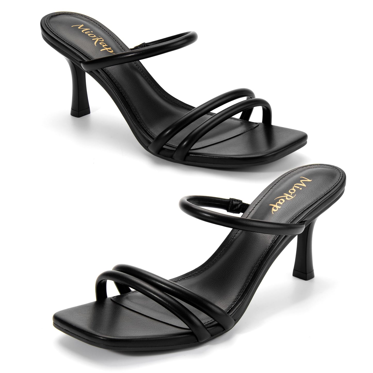 Heels for Women Square Open Toe Strappy Mules Women's Heeled Sandals Summer Dressy Comfort Sexy Shoes Weeding Party