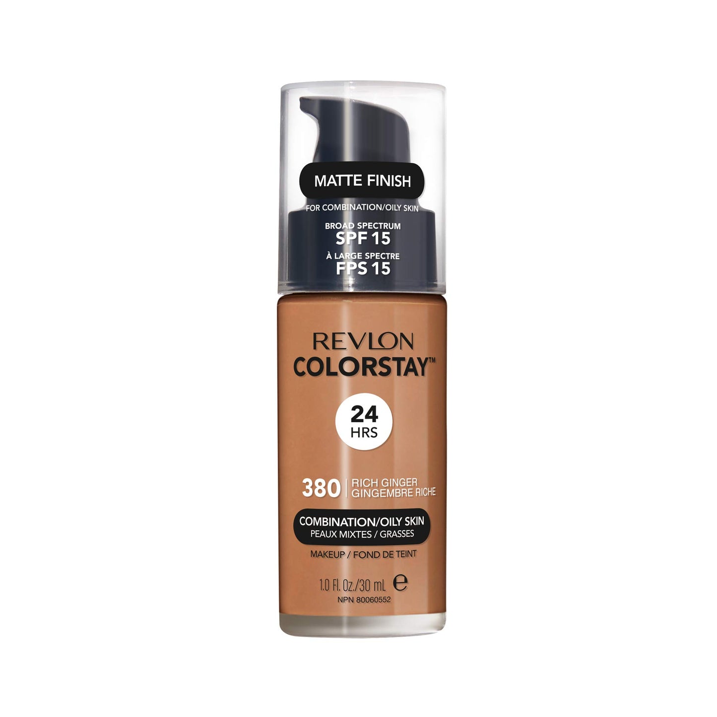 Revlon Liquid Foundation, ColorStay Face Makeup for Combination & Oily Skin, SPF 15, Medium-Full Coverage with Matte Finish, 180 Sand Beige, 1 Fl Oz