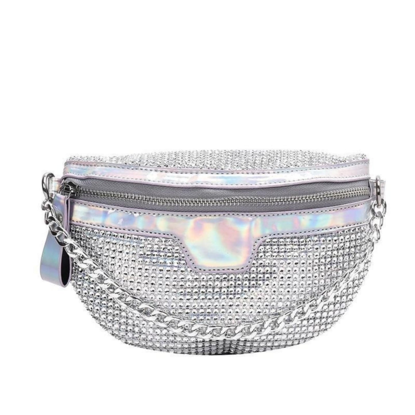 Thick Chain Women's Fanny Pack Plaid leather Waist Bag Shoulder Crossbody Chest Bags Luxury Designer Handbags Female Belt Bag