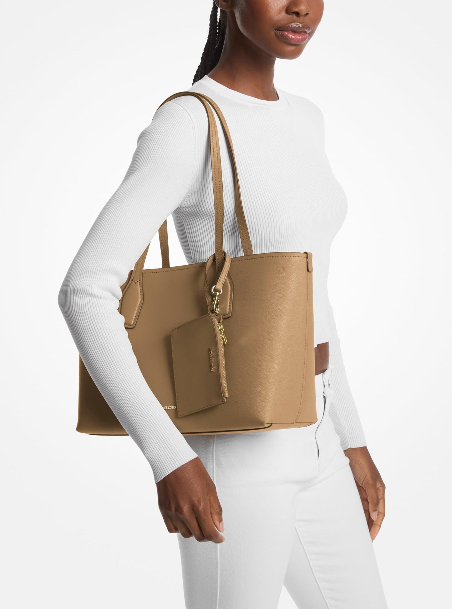 Michael Kors Women's Charlie Medium Tote With Zmall Zip Case