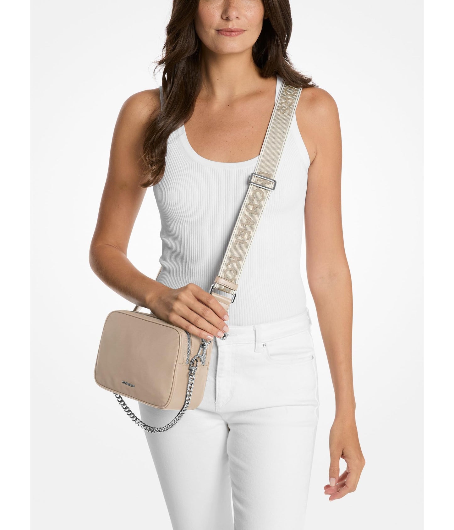 Michael Kors Bryant Medium Double Zip Chain Camera Crossbody Bag
