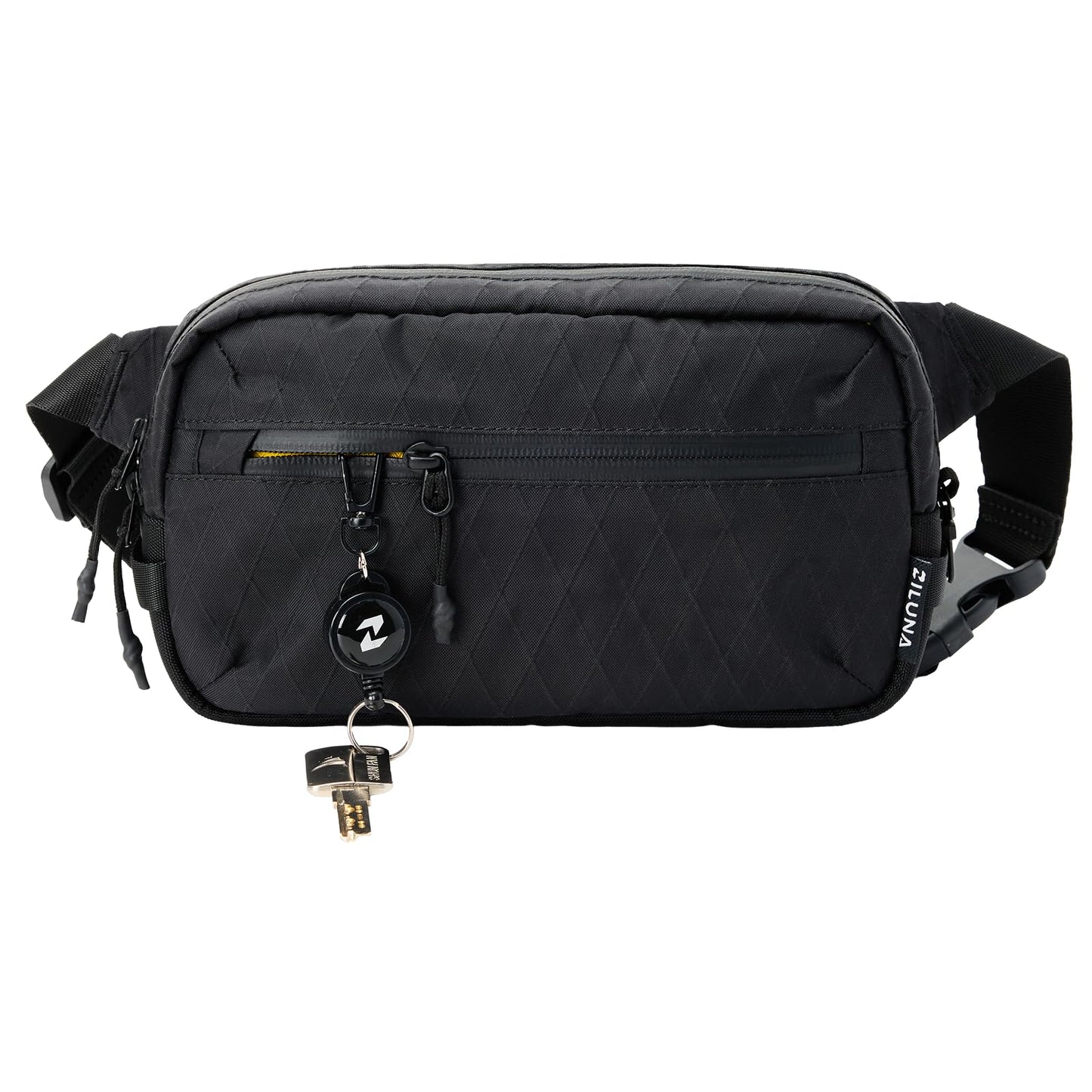 2L Sling Bag for Men & Women - Anti-Theft RFID Blocking Fanny Pack with Lockable Zippers, Water Resistant Lightweight Crossbody Bag for Travel Hiking Running Gym Walking Daily Use(Black)