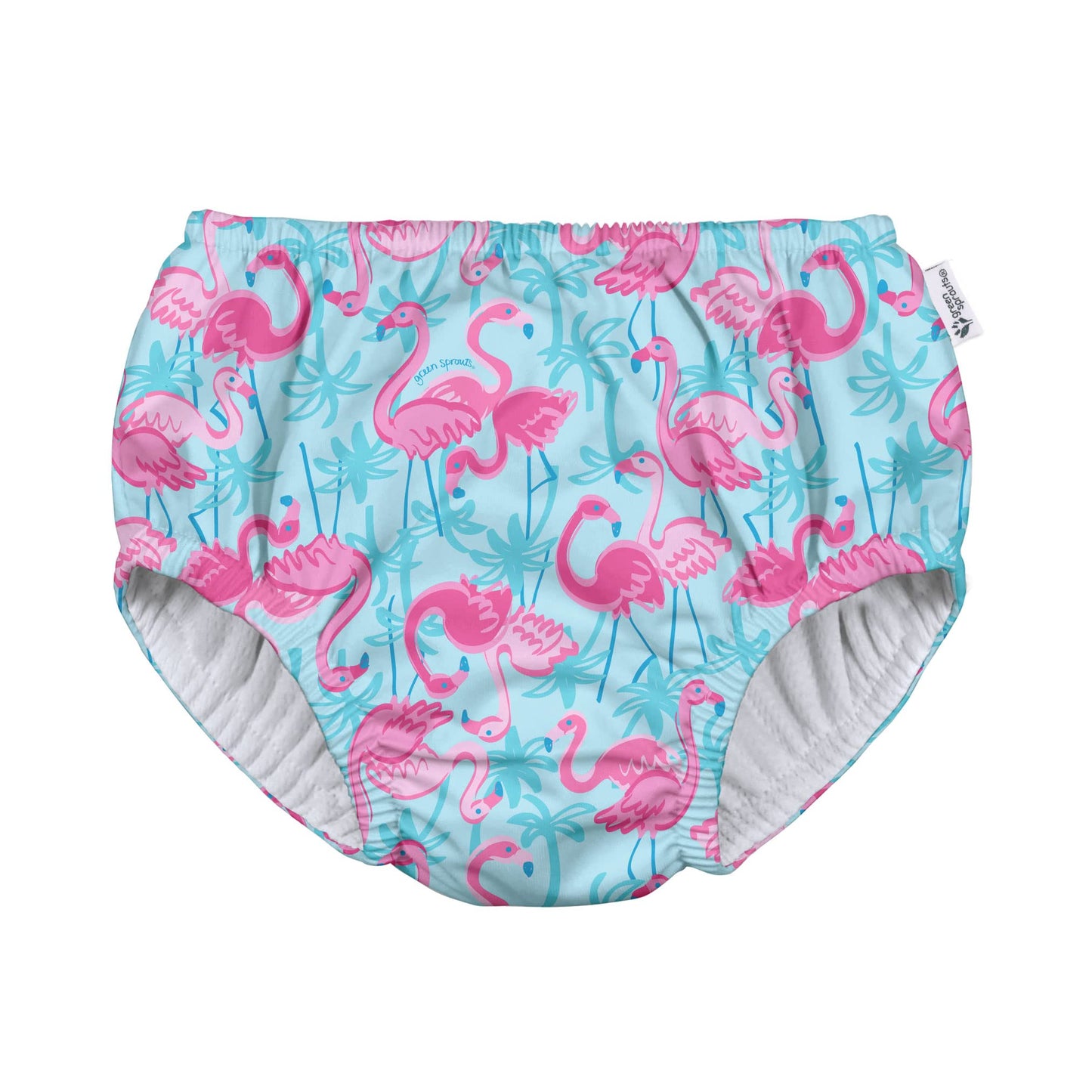 Green Sprouts Unisex Baby Pull-up Reusable Absorbent Swim Diaper, White, 18 Month