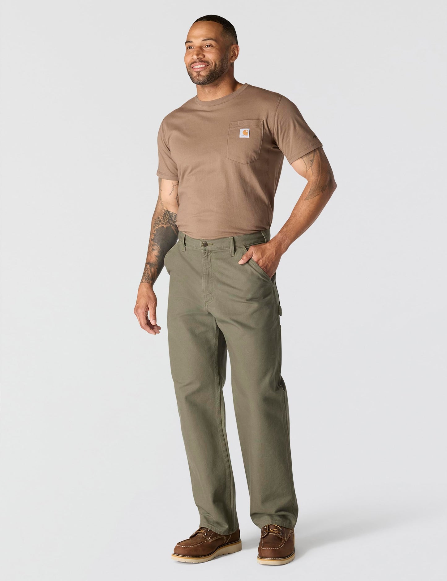 Carhartt Men's Loose Straight Washed Duck Dungaree, Midnight, W34 x L34
