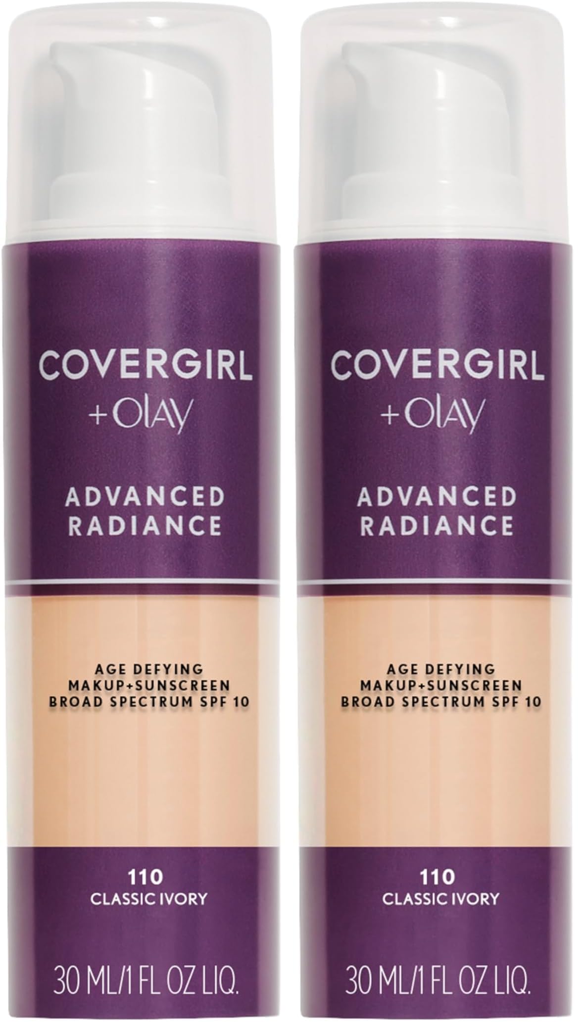 COVERGIRL Advanced Radiance Age-Defying Foundation Makeup, Classic Beige, 1 oz (Packaging May Vary)