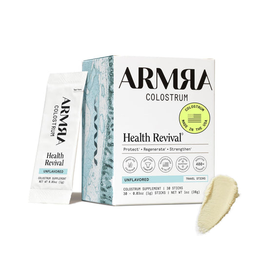 ARMRA Colostrum™ Powder | Blood Orange | Gut Health & Bloating | Skin & Hair | Immunity | Keto, Gluten & Fat-Free | 30 Servings