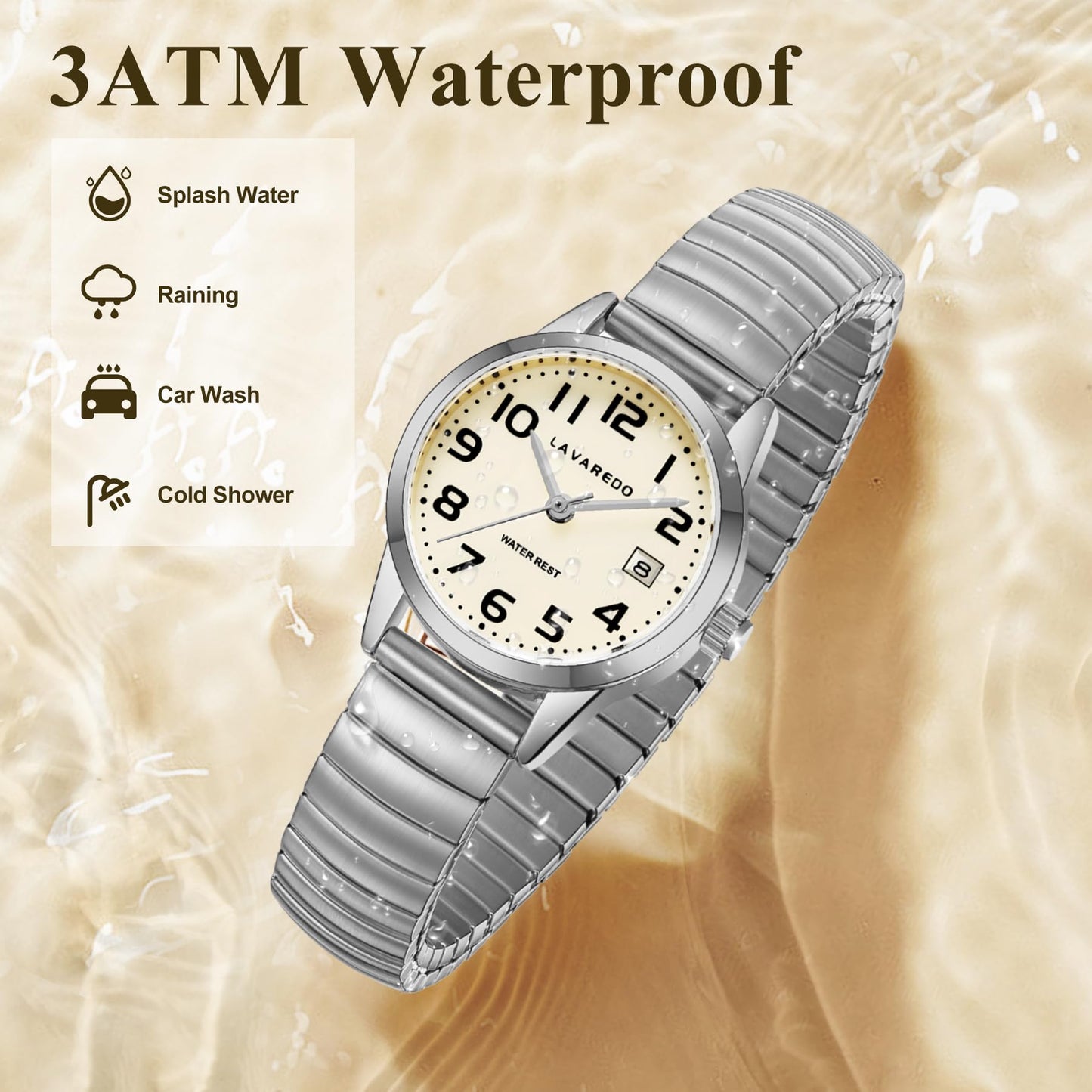 Elegant Gold Watches for Women Small Analog Watch, Waterproof Ladies Watches with Stainless Steel Expansion Band and Luminous Dial - Fashionable Christmas & Birthday Gifts for Women