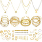 69-Piece Gold Jewelry Set for Women | Necklaces, Bracelets & Earrings