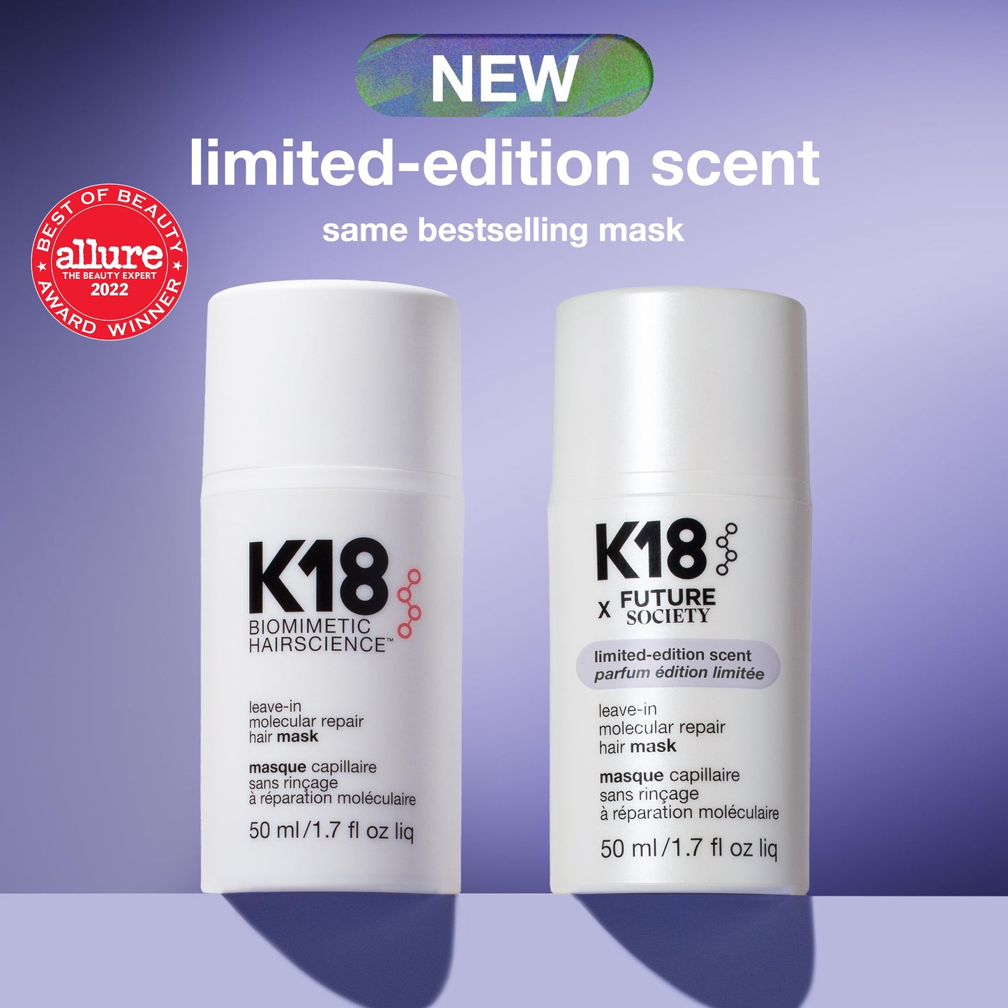 K18 Leave-In Molecular Repair Hair Mask, Patented, Lasting Repair For Dry, Frizzy, Damaged Hair, Reverse Damage In 4 Minutes From Bleach, Color, Chemical Services + Heat