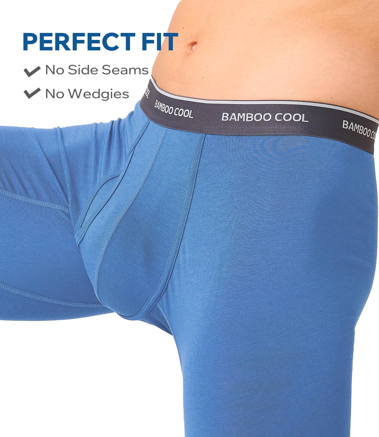 BAMBOO COOL Ultra Soft Mens Underwear Boxer Briefs Multi-pack | Bamboo Fabric‌,No Ride Up,More Breathable Than Cotton