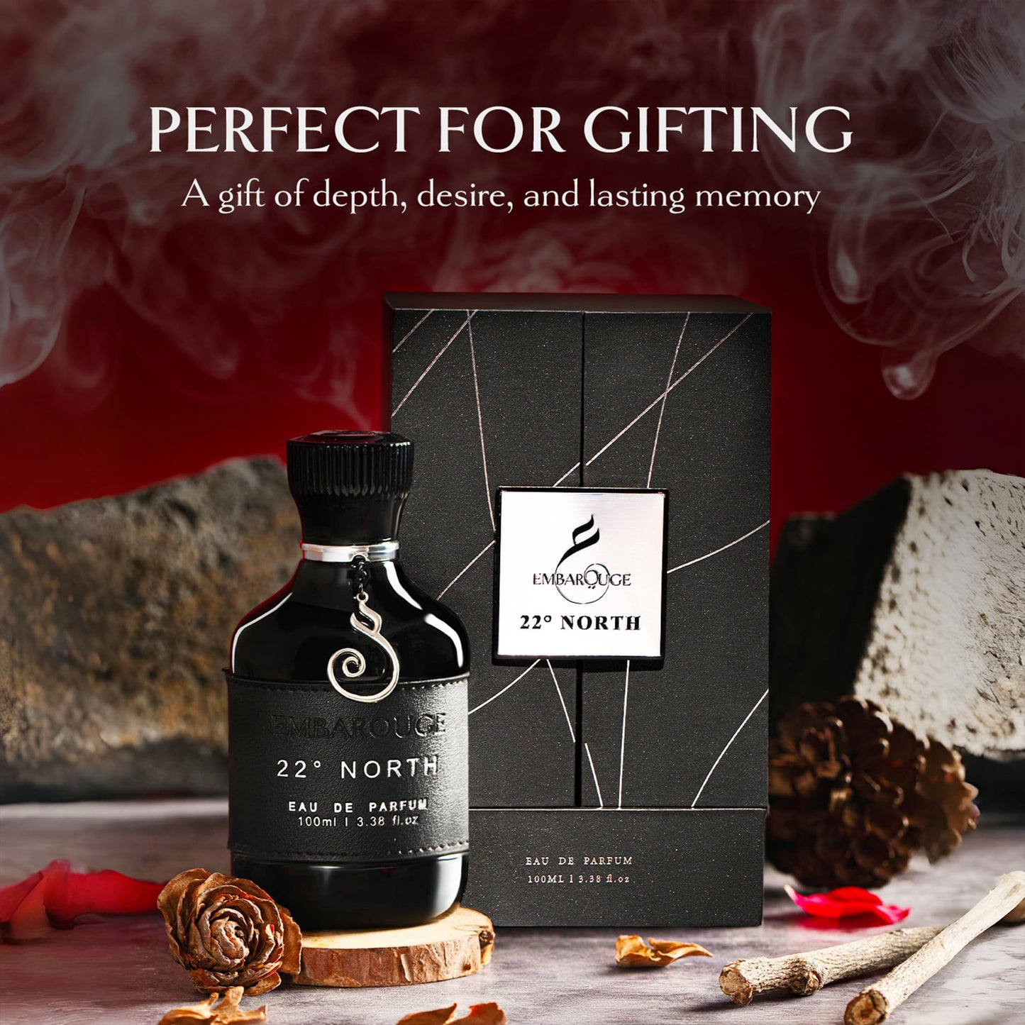 EMBAROUGE 22° North Eau De Parfum | Long Lasting Luxury Perfume for Men & Women | Inspired by French Perfumery | 100ml