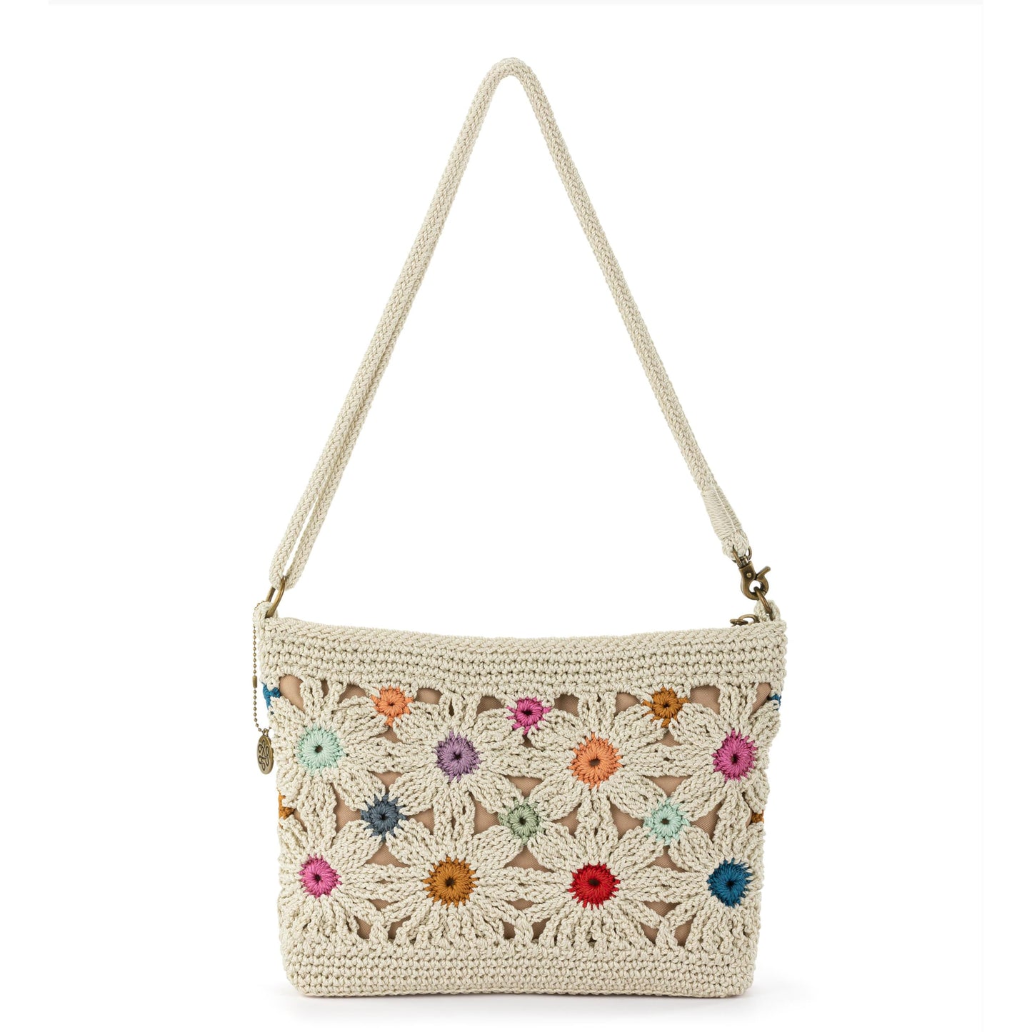 The Sak Lumi Convertible Crossbody Purse - Women's Handbag for Everyday & Travel, 3-in-1 Small Crossbody in Crochet & Leather