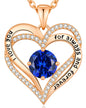 CDE Forever Love Heart Necklaces for Women, Wedding Anniversary, Valentine's，Birthday Mothers Christmas Day Gifts for Mom, Mother, Wife, S925 Silver Jewelry with Birthstone Pendant
