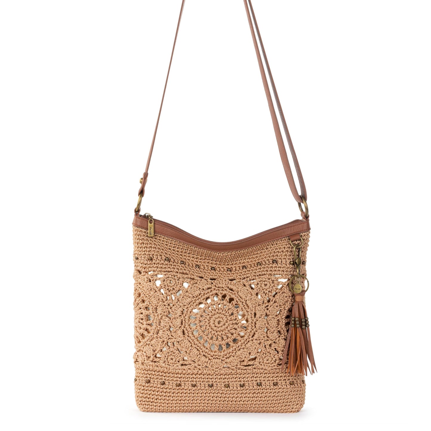 The Sak Lucia Crossbody Bag in Crochet, Convertible Purse with Adjustable Shoulder Strap