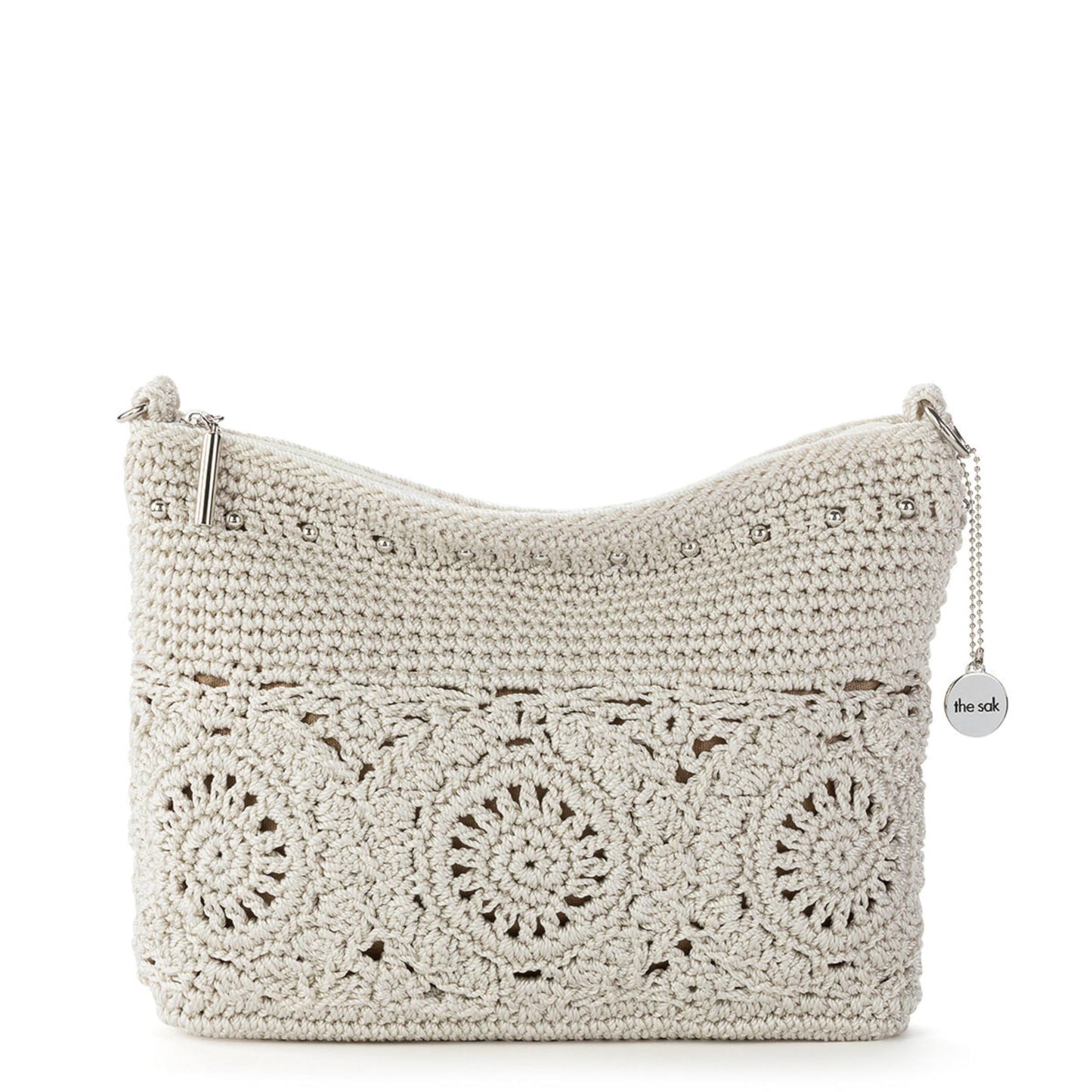 The Sak Lumi Convertible Crossbody Purse - Women's Handbag for Everyday & Travel, 3-in-1 Small Crossbody in Crochet & Leather