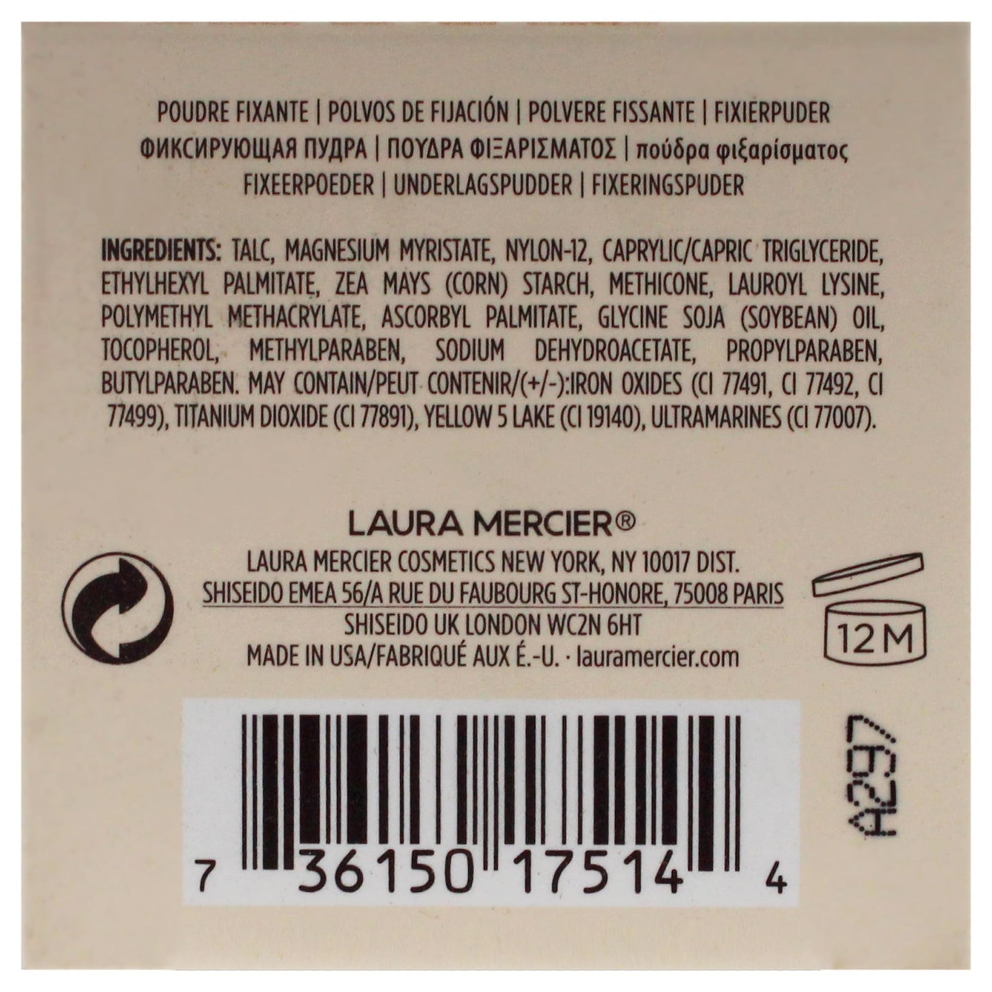 Laura Mercier Translucent Loose Setting Powder, 24HR Shine Control, Soft Matte Finish, Long-Lasting Wear, Normal to Oily Skin, 4 Shades for Virtually All Skin Tones, Artistry Icons Set