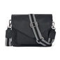 Leather Flapover Crossbody Handbag Purse for Women with Adjustable Strap & Overflap Snap Closure Tote/Bag