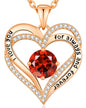 CDE Forever Love Heart Necklaces for Women, Wedding Anniversary, Valentine's，Birthday Mothers Christmas Day Gifts for Mom, Mother, Wife, S925 Silver Jewelry with Birthstone Pendant