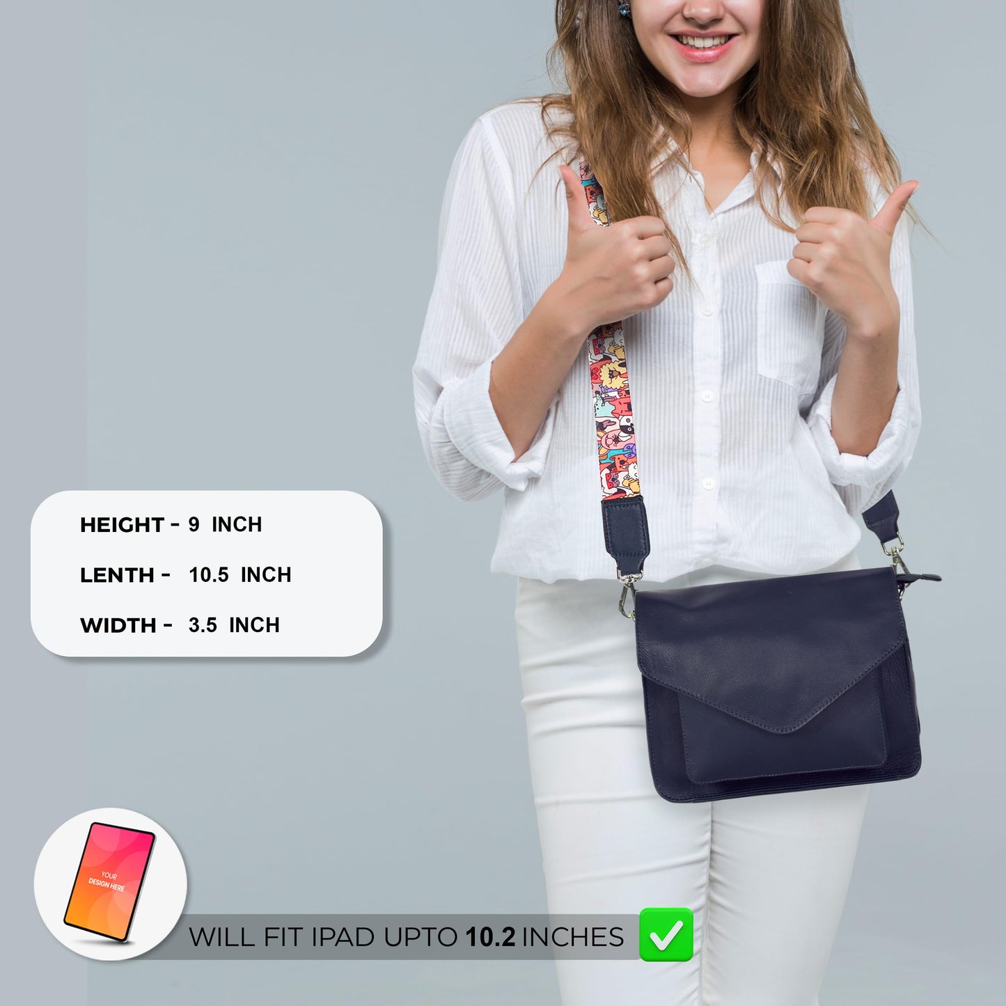 Leather Flapover Crossbody Handbag Purse for Women with Adjustable Strap & Overflap Snap Closure Tote/Bag