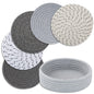 Heat-Resistant Trivet Set for Hot Pots & Pans with Storage Basket