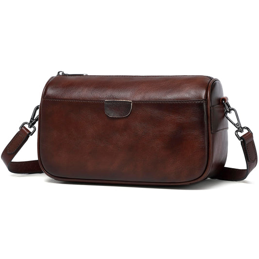 Genuine Leather Crossbody Purses Bag,Travel Casual Handbag,Small Shoulder Cross body Purse Trendy Gifts for Women
