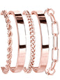 Gokeey Gold Bracelets Set for Women Non Tarnish, Waterproof 14K Gold Plated Sterling Silver Chunky Cuff Bracelet Stackable Gold Bangles Bracelet for Women Trendy Fashion Accessories Tie Knot Cuban Rope Paperclip Beaded Bracelet Stack Jewelry Mothers Day G