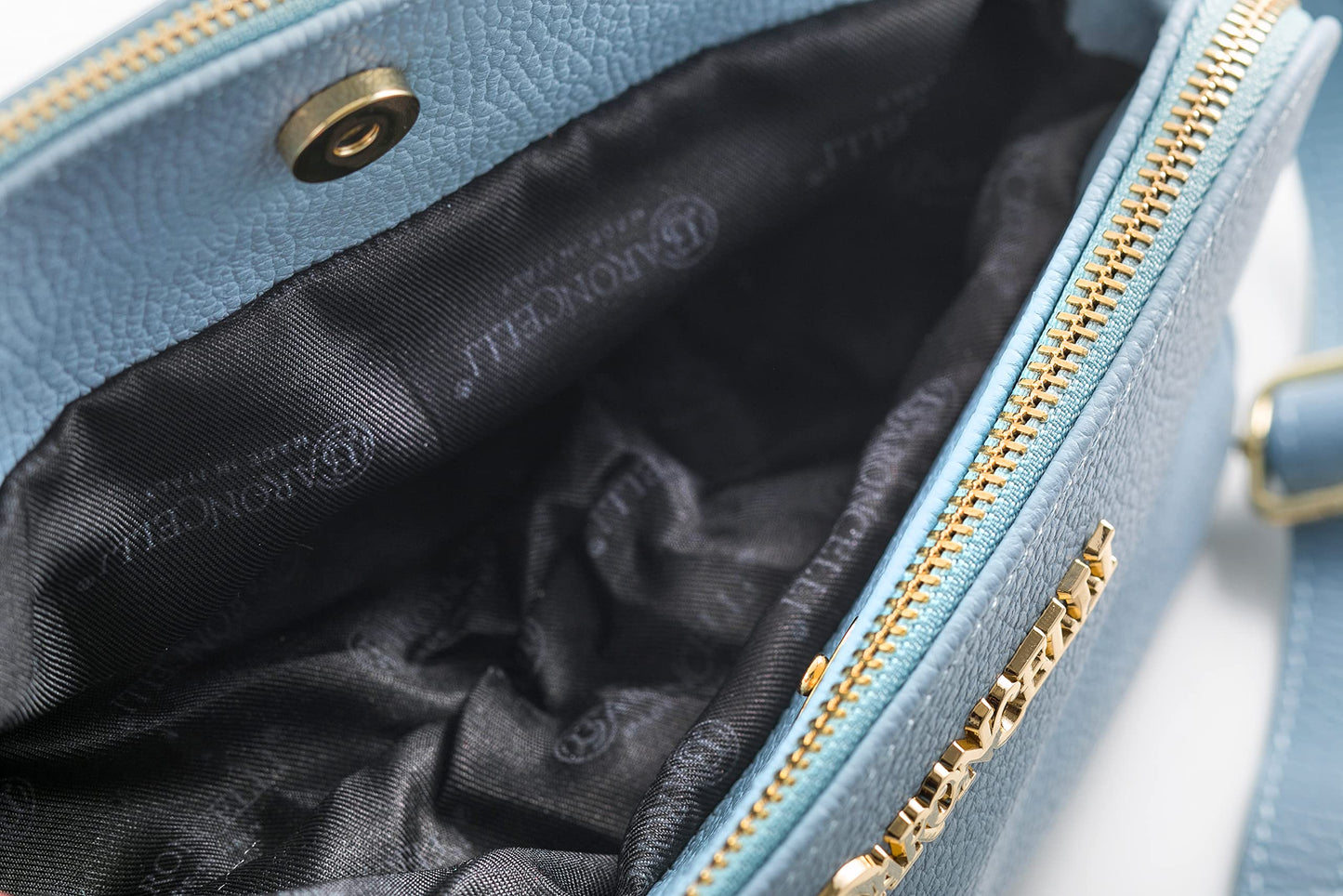 Baroncelli Crossbody Bag Made in Italy with Long Stripe Genuine Italian Soft Leather