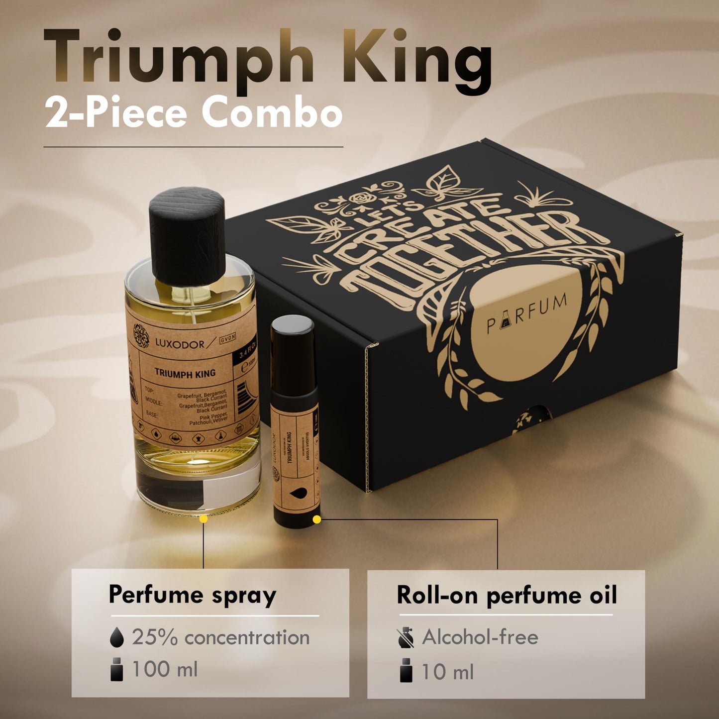 Inspired by Y S.L's B.lack O.pium 3.4 fl. oz (100ml) Damascus Poemy with Pheromone Roll-On Oil 10 ml | Women’s Dupes Fragrances | Long Lasting Perfume Vanilla for Women | Womens Perfume