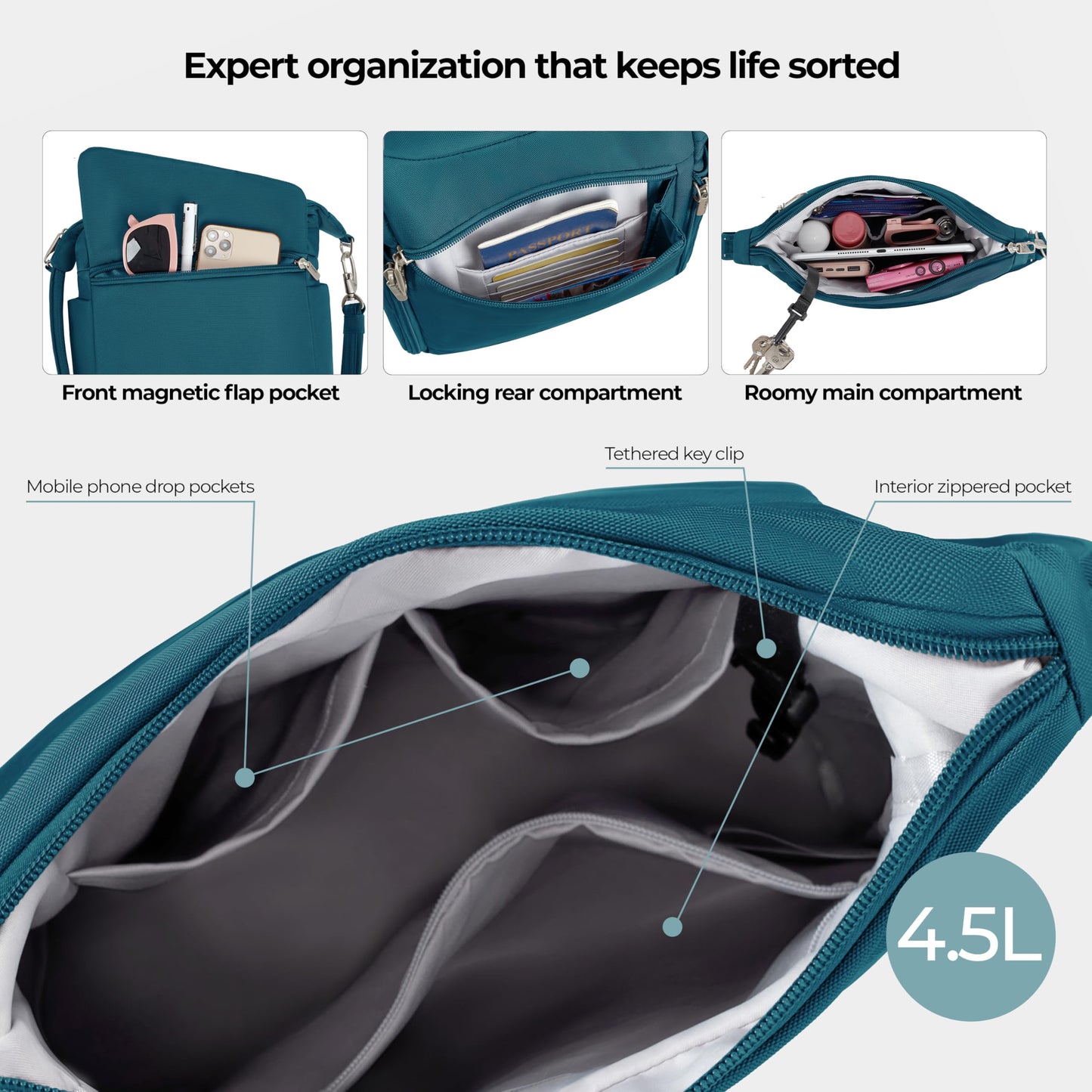 Travelon Anti-Theft Classic Messenger Bag