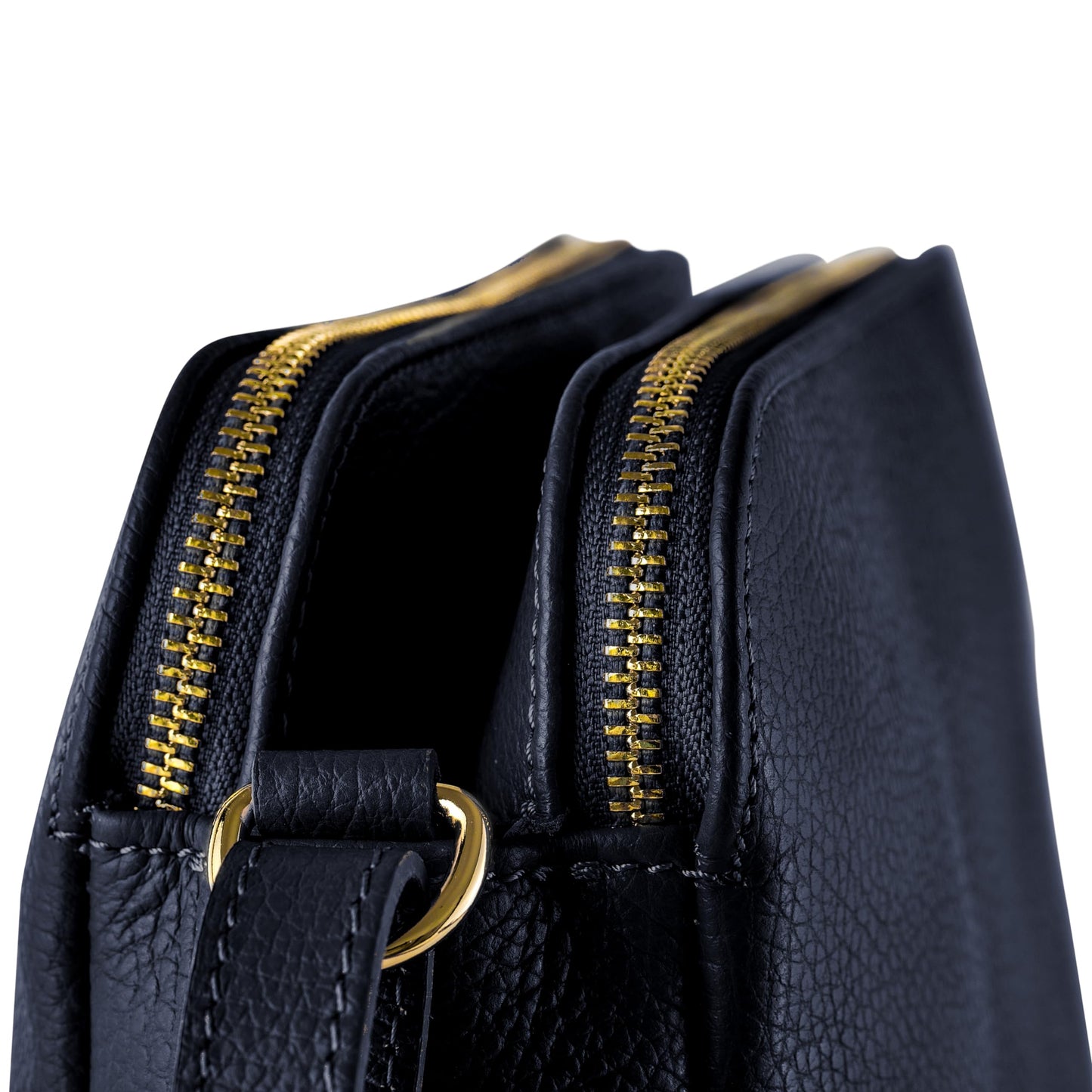 Baroncelli Crossbody Bag Made in Italy with Long Stripe Genuine Italian Soft Leather