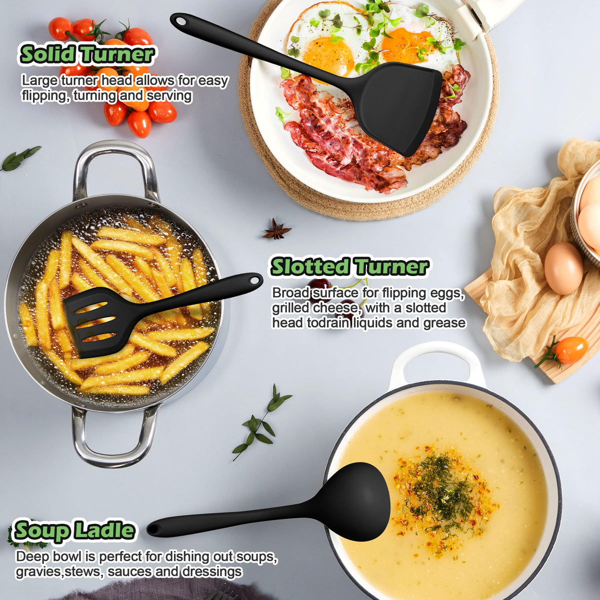 Homikit Silicone Cooking Utensils Set