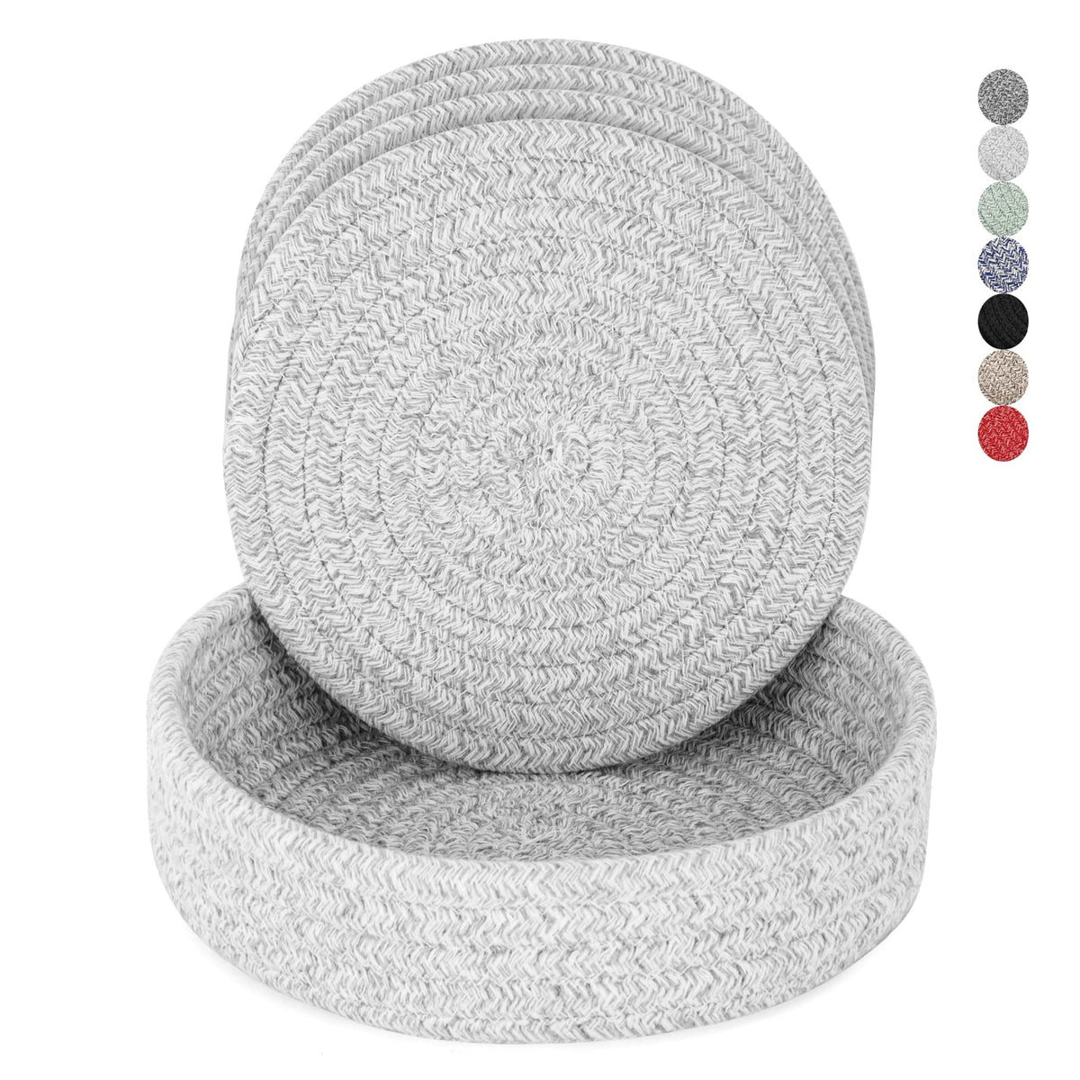 Heat-Resistant Trivet Set for Hot Pots & Pans with Storage Basket