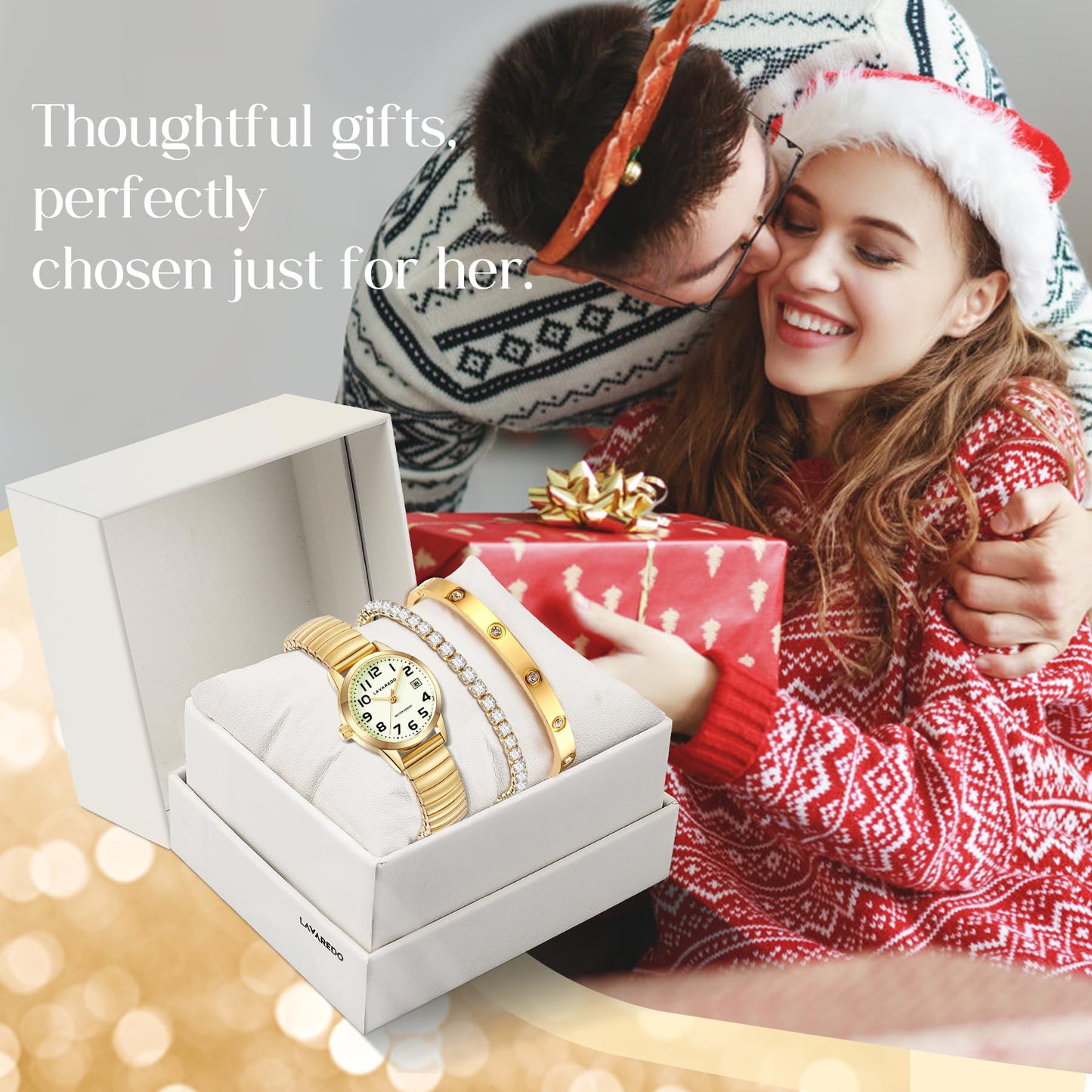 Elegant Gold Watches for Women Small Analog Watch, Waterproof Ladies Watches with Stainless Steel Expansion Band and Luminous Dial - Fashionable Christmas & Birthday Gifts for Women