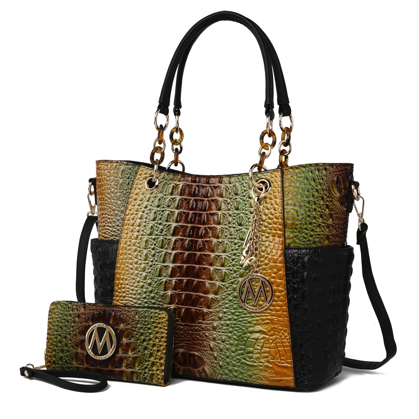 MKF Collection Tote Bag for Women, Handbag Set with Wallet-Top-Handle Bag Vegan Leather Purse by Mia K